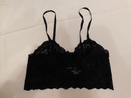 Je Tadore Lace Bralet Black Size S small black lounge bra Lace Sheer Pre... - $10.29