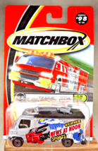 2000 Matchbox #98 On The Road Again TV NEWS TRUCK Gray w/Open Dash Spokes - £7.85 GBP