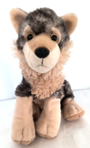 Wild Republic Timber Wolf Plush 2013 K&amp;M International Gray and Beige 12 inches - £11.78 GBP