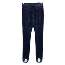Juicy Couture size Small Stretch Velour Stirrup Legging High Waist Navy Blue NEW - £31.83 GBP