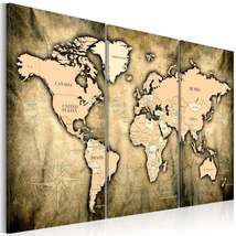 Tiptophomedecor Stretched Canvas World Map Art - World Map: The Sands Of Time -  - £80.36 GBP+