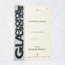 Amazing Grace SATB Voices and Flute Sheet Music 1980 Christian G.I.A. Choral - £10.07 GBP