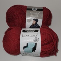 2 Skeins Lot Impeccable Yarn Cherry Red Loops &amp; Thread READ - £7.82 GBP