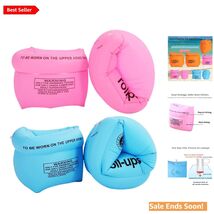Comfortable PVC Arm Floaties - 2 Blue &amp; 2 Pink Pool Float Bands for All ... - $21.73