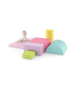 6 Pieces Foam Climbing Blocks Indoor Climb and Crawl Activity Playset wi... - $156.38