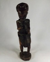 Antique African Carved Figure Warrior Hardwood 14 3/4&quot; Tall Very Old - £102.50 GBP