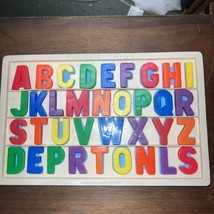 Vtg Fisher Price Alphabet Classic Magnetic Letters Tray #673 Made in Hong Kong - £23.44 GBP