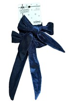 Scunci 2 Piece Scrunchies w/ Bows Hair Accessories for Girls &amp; Ladies Navy Blue - £5.51 GBP