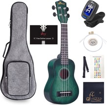 21-Inch Soprano Vintage Hawaiian Ukulele From The Winzz Hand Rubbed Series With - £51.07 GBP