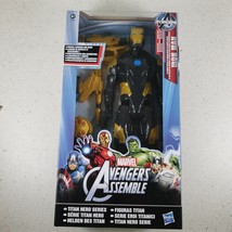 Marvel Avengers Assemble Titan Hero Series Black &amp; Gold Iron Man Action Figure - £18.64 GBP