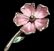Vtg PASTELLI Floral Enamelled Flower Brooch Pin - £15.92 GBP