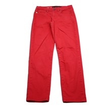 Calvin Klein Pants Womens 27 Red Mid Rise 5 Pocket Design Skinny Crop Jeans - $29.68