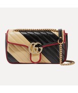 Gucci GG Marmont Small Color-block Quilted Leather Shoulder Bag Purse Ne... - £1,337.74 GBP