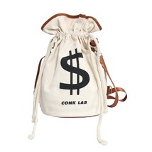 Fashion Money Bag Design Bucket Bag for Women Canvas Purses and Handbags Casual  - £30.97 GBP