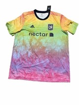 NewAdidas LA FC Soccer Jersey Mens XL Love Unites Rainbow Dye Pride LGBT... - $97.97