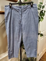 Talbots Womens Blue 100% Cotton Pockets Flat Front Straight Leg Pants Size 12P - £52.35 GBP