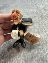 Vintage Spit N Whittle Bottle Stopper Phil Glass Cork Waiter Restaurant ... - $49.49