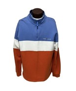 Tommy Hilfinger Color Block Fleece Pullover Sweatshirt 1/4 Zip Mens Size XL - $440.34 MXN