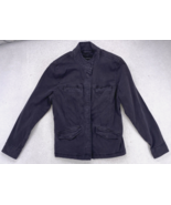 Lucky Brand Waisted Utility Jacket Size Women’s Small Gray Snaps Long Sl... - £15.59 GBP