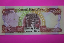 2003 25,000 Dinar Iraq Central Bank Crisp Uncirculated You Get Note in P... - £38.67 GBP