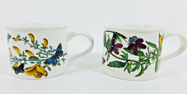 2 Portmeirion Botanic Garden Tea Cup Coffee Mugs Cytisus Scoparius &amp; Viola Tri - £19.34 GBP