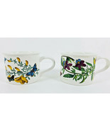 2 Portmeirion Botanic Garden Tea Cup Coffee Mugs Cytisus Scoparius &amp; Vio... - £19.77 GBP