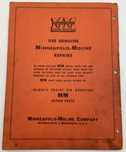 Minneapolis Moline Monitor Grain Drill Repair Parts Catalog Manual Book M&amp;M ‘55￼ - £22.48 GBP