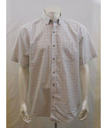 Denver Hayes Wrinkle Resistant Tatershell Blues 100% Cotton Short Sleeve... - $12.86