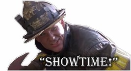 Firefighter Decal Sticker &quot;Backdraft Showtime&quot; Firefighter Window/Hardhat Decal - £3.14 GBP+