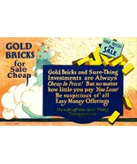 Gold Bricks for Sale Cheap - Investment - 1923 - Motivational Poster - £26.37 GBP