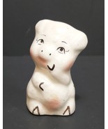 Vtg Anthropomorphic Pic Ceramic Figurine 2.5&quot; Tall - £11.50 GBP
