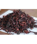 Organic Hibiscus Flowers Tea Loose Leaf Roselle Tea Dried Herb From Suda... - £12.61 GBP