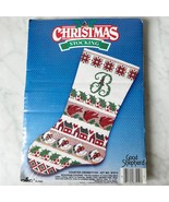 Vintage Good Shepherd Christmas Stocking Monogram Counted Cross Stitch K... - $52.01 CAD