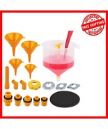 High-Quality 19-Piece Spill-Free Radiator Funnel Kit with Flexible Exten... - $577.36 MXN