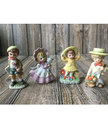 Lot of 4 Vintage Porcelain Boys &amp; Girls Figurines Enesco? - $13.89