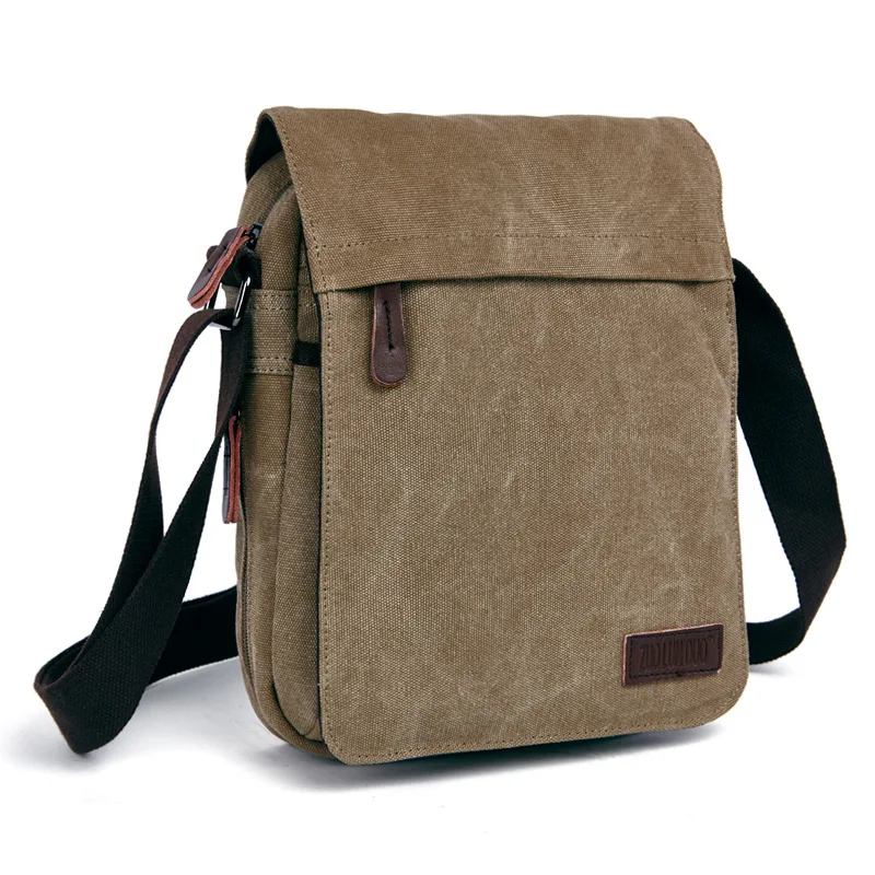 Casual Handbag Single Shoulder Bags Vintage Canvas Fashion New Zipper Ipad Bag C - £39.27 GBP