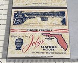 Matchbook Cover  Joby’s Seafood House  restaurant Panama City, FL gmg  U... - $12.38
