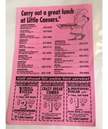 vintage Little Caesars Ad Advertisement Coupons Box2 - £10.14 GBP