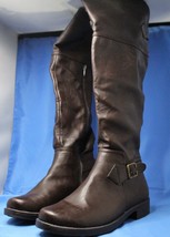 FOREVER Women’s Dark Brown Knee-High 19&quot; Boots Size 8.5 Block Heel 1 inch - £16.30 GBP
