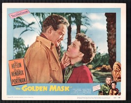 Golden Mask 11&quot;x14&quot; Lobby Card #8 Van Heflin Wanda Hendrix Crime - £32.62 GBP