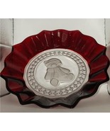 Villeroy &amp; Boch Ruby Glass Christmas Bear Dish - $1,548.45 MXN