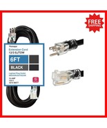 6 Foot Heavy Duty Extension Cord - 12 Gauge, Water Resistant for Outdoors - $43.17 CAD