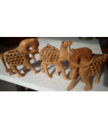 HAND CARVED HORSES AND CAMEL WITH OFFSPRINGS INSIDE. SOUTH ASIA. - $49.00