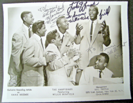 THE HARPTONES :(MOTOWN CLASSIC GROUPS) ORIG, AUTOGRAPH SIGN PHOTO - £309.76 GBP