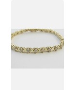 10.00Ct Moissanite Rotonda 14K Placcato Oro Giallo Uomo Braccialetto Tennis - $296.21