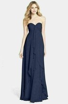 Jenny Yoo &#39;Suri&#39; Convertible Strapless Chiffon Dress Sz 4 Navy - £86.55 GBP