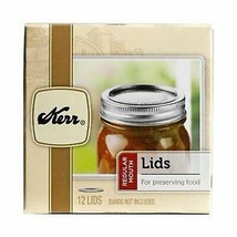 Kerr Ball Regular Mouth 24 Canning Mason Jar Lids 2 Boxes No Bands BPA Free - £12.31 GBP