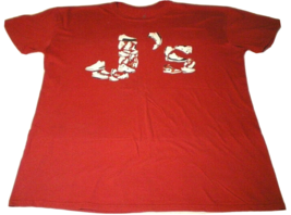 JORDAN BRAND Nike Air Shoes &quot;J&#39;s&quot; Art Graphic RED Size XXL T-Shirt I II ... - £27.08 GBP