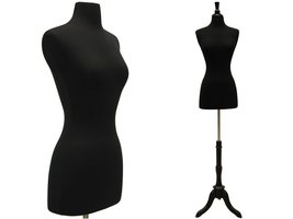 Woman&#39;s Form with Tri-leg Base and Neck Top (Black) - $97.95