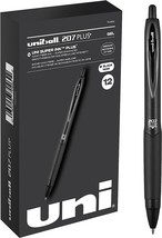 uniball 207 Plus+ Retractable Gel Pens 12 Pack in Black with 0.7mm Medium Point  - £24.52 GBP